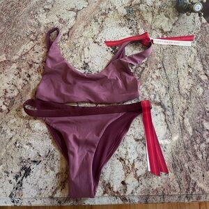 Left On Friday Purple and Red Bikini Swimwear